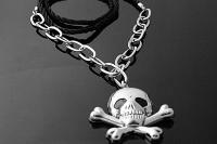 Skull & Crossbones Long Pendant