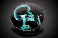 Skull -  Glass Badges - Choice of 4