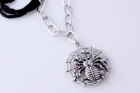 Spider in Web Long Pendant