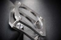 Square Unique Design Stainless Steel Ring
