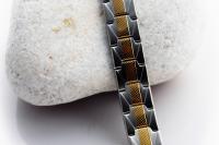 Stainless Steel Link Chain Bracelet - Gold & Silver Fusion