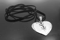 Chrissie C Stitched Heart Statement Necklace