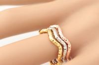 Triple Layer Stackable 3 Colour Ring