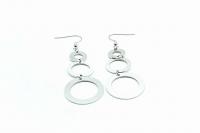 Stainless Steel Triple Circle Dangle Earrings