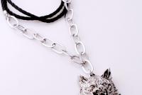 Wolf Head Long Pendant