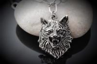 Wolf Head Long Pendant