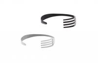 Fork Bangle in Black or Silver