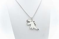 Dinosaur Enamel & Stainless Steel Pendant