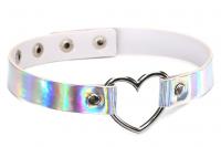 Metallic Open Heart Choker