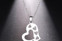 Heart Necklace, 6 Hearts Design