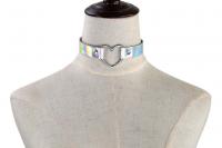 Metallic Open Heart Choker