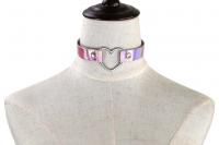 Metallic Open Heart Choker