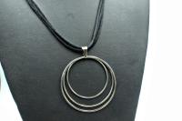 Multi Circle Strand Statement Necklace in Stainless Steel