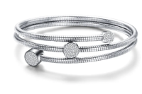 Twist Wire Mesh Bracelet with Crystal