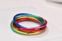 Rainbow Colourful Interlocking Ring