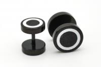 Fake Black and White Frosted Ear Plug Cheaters