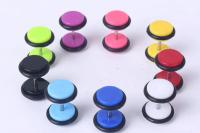 Colourful Acrylic Fake Ear Plugs