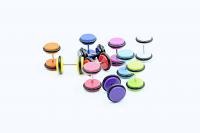 Colourful Acrylic Fake Ear Plugs