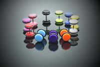 Colourful Acrylic Fake Ear Plugs