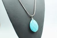 Turquoise Blue Stone Statement Pendant