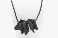 Rubber Geometric Block Necklace