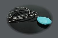 Turquoise Blue Stone Statement Pendant