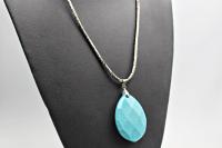 Turquoise Blue Stone Statement Pendant