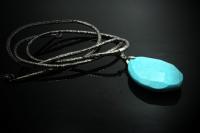 Turquoise Blue Stone Statement Pendant