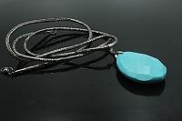 Turquoise Blue Stone Statement Pendant