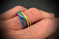 Rainbow Colourful Interlocking Ring
