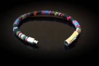 Ethnic Multicolour Rope Bracelet With Steel Clasp - 2 Designs