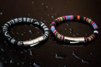 Ethnic Multicolour Rope Bracelet With Steel Clasp - 2 Designs