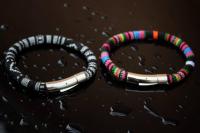 Ethnic Multicolour Rope Bracelet With Steel Clasp - 2 Designs