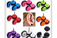 Colourful Acrylic Fake Ear Plugs