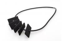 Rubber Geometric Block Necklace