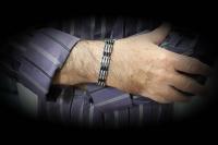 Steel and Silicone Slat Bracelet