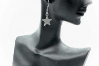 Star Earrings Drop Style Stainless Steel 