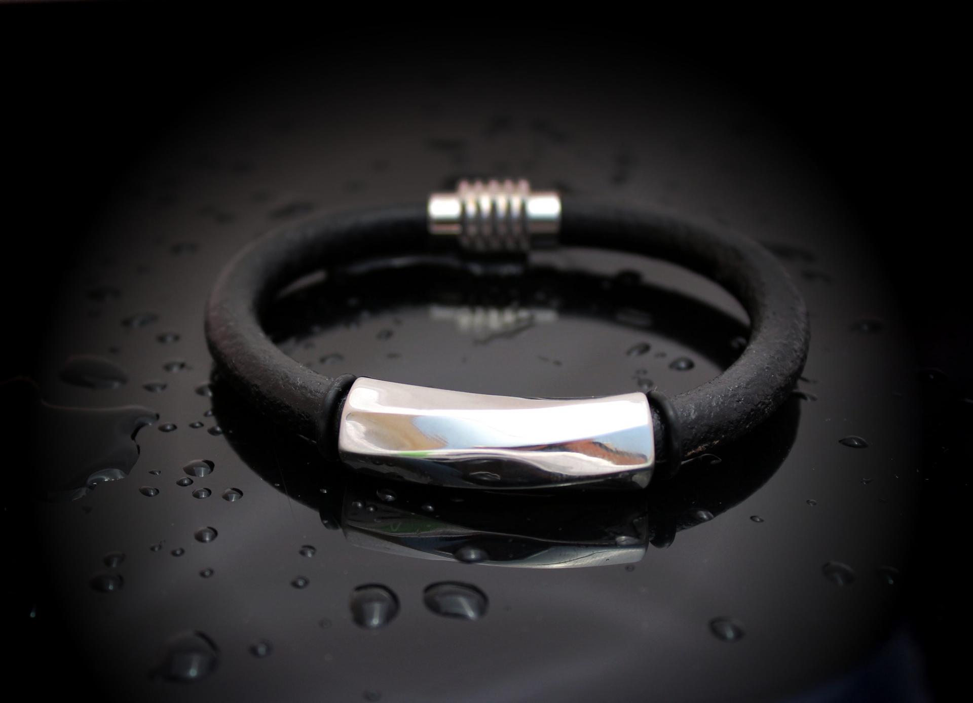 Leather & Steel Unisex Bracelets - 2 Designs - Made To Measure!