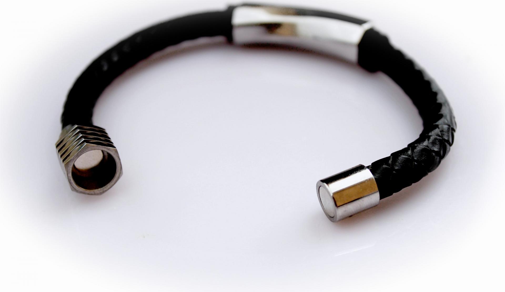 Leather & Steel Unisex Bracelets - 2 Designs - Made To Measure!