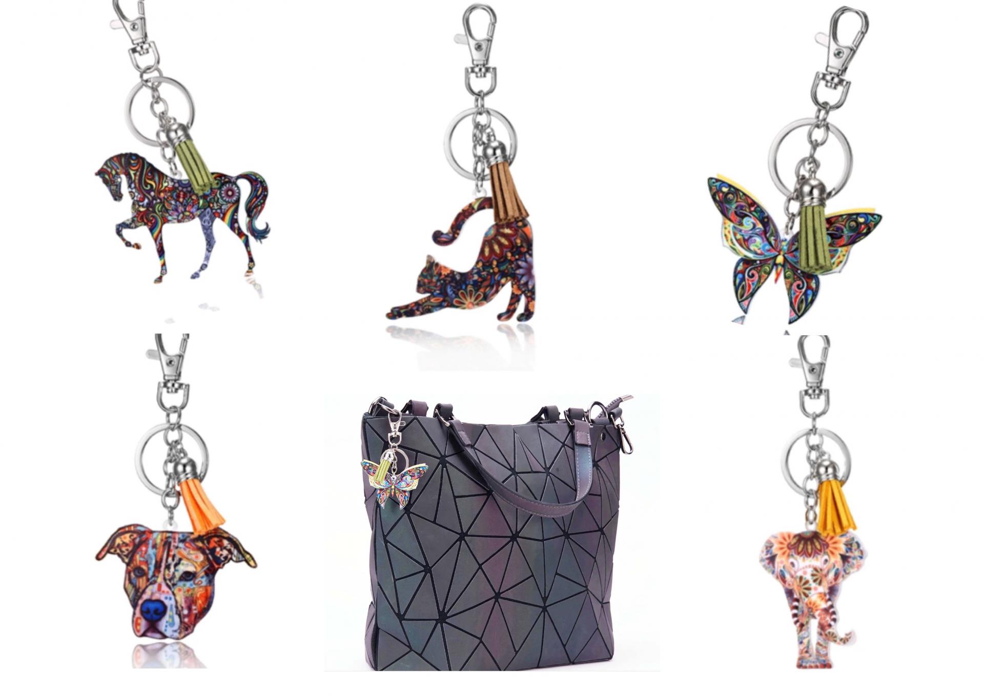 Colourful Acrylic Animal Keychains