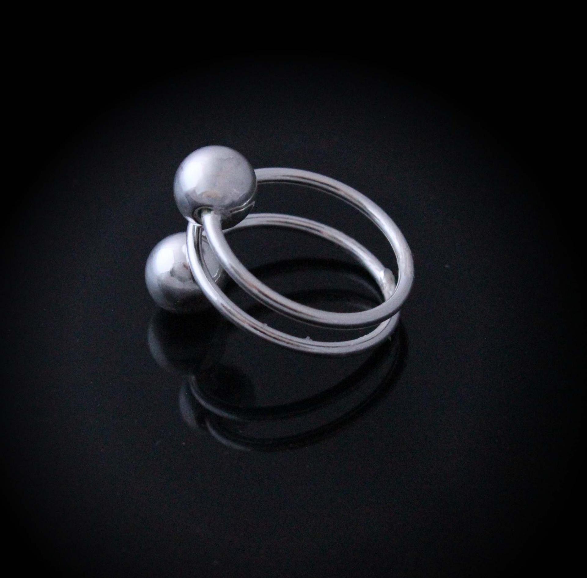 Adjustable Ring - Open Ball Design- Stainless Steel