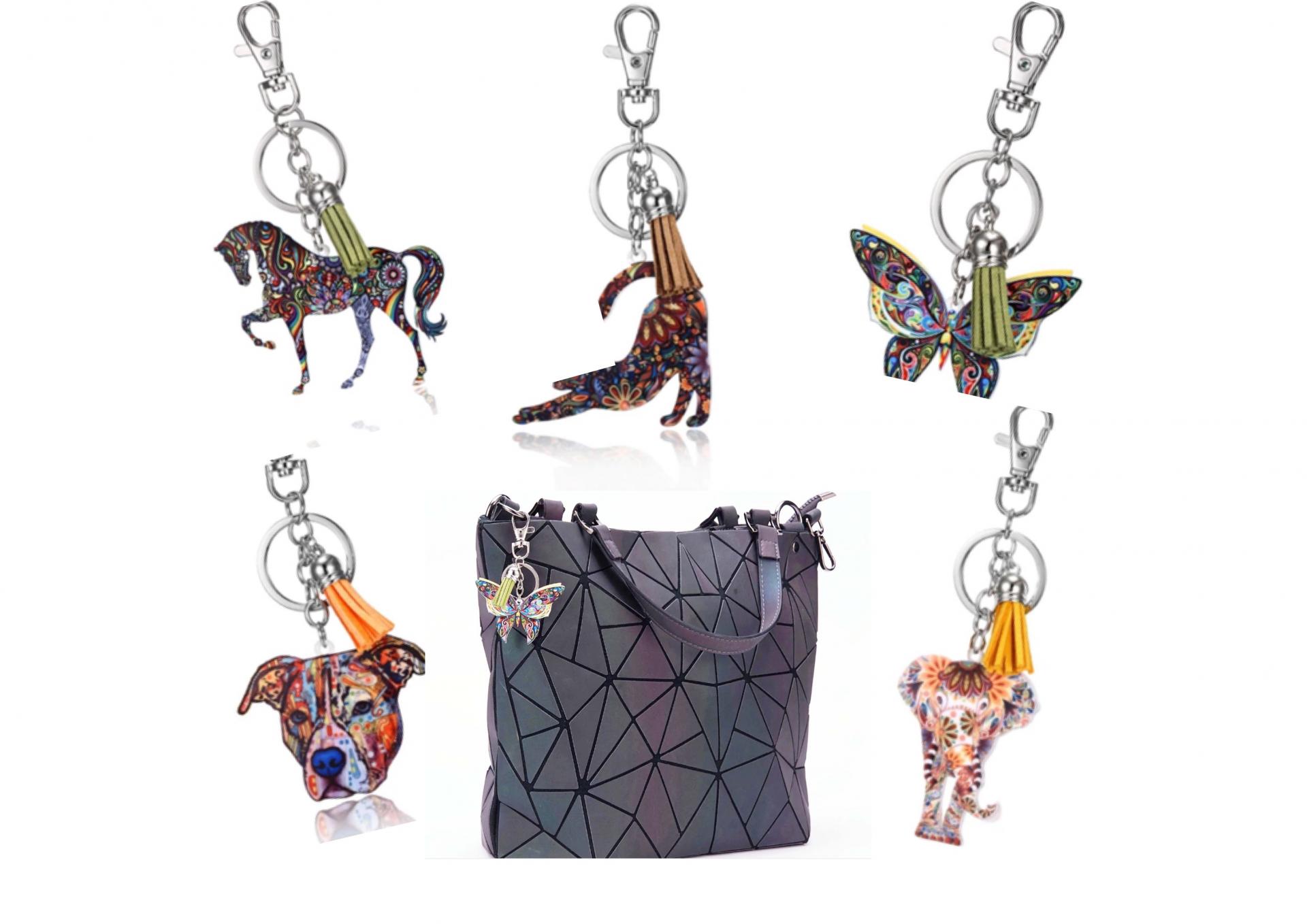 Colourful Acrylic Animal Keychains