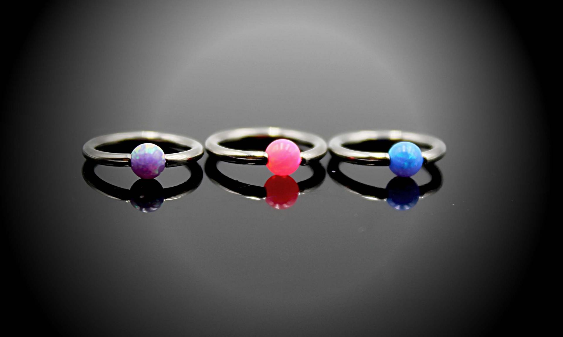 BCR Captive Ring With Opal