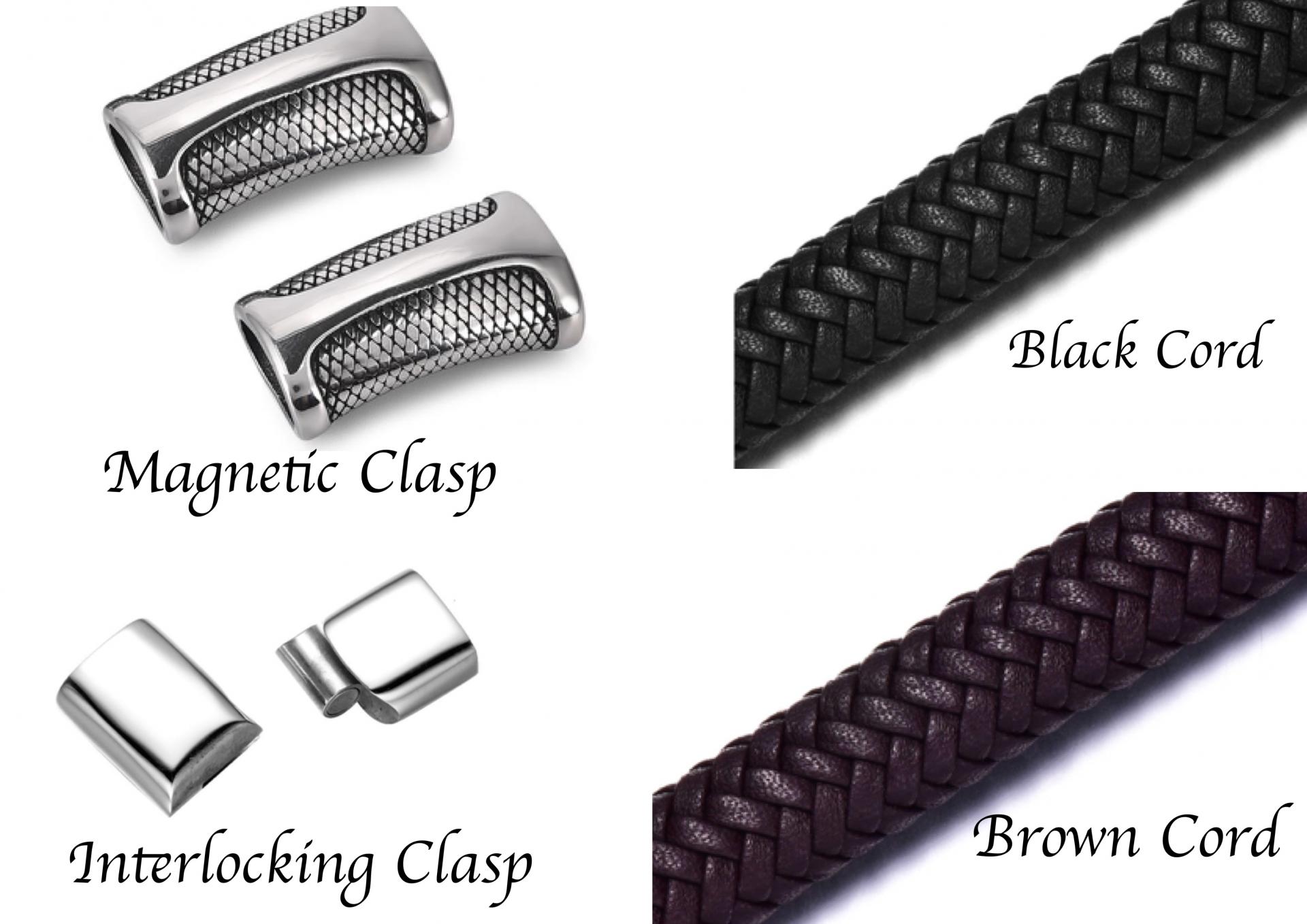 Clasps and leather options