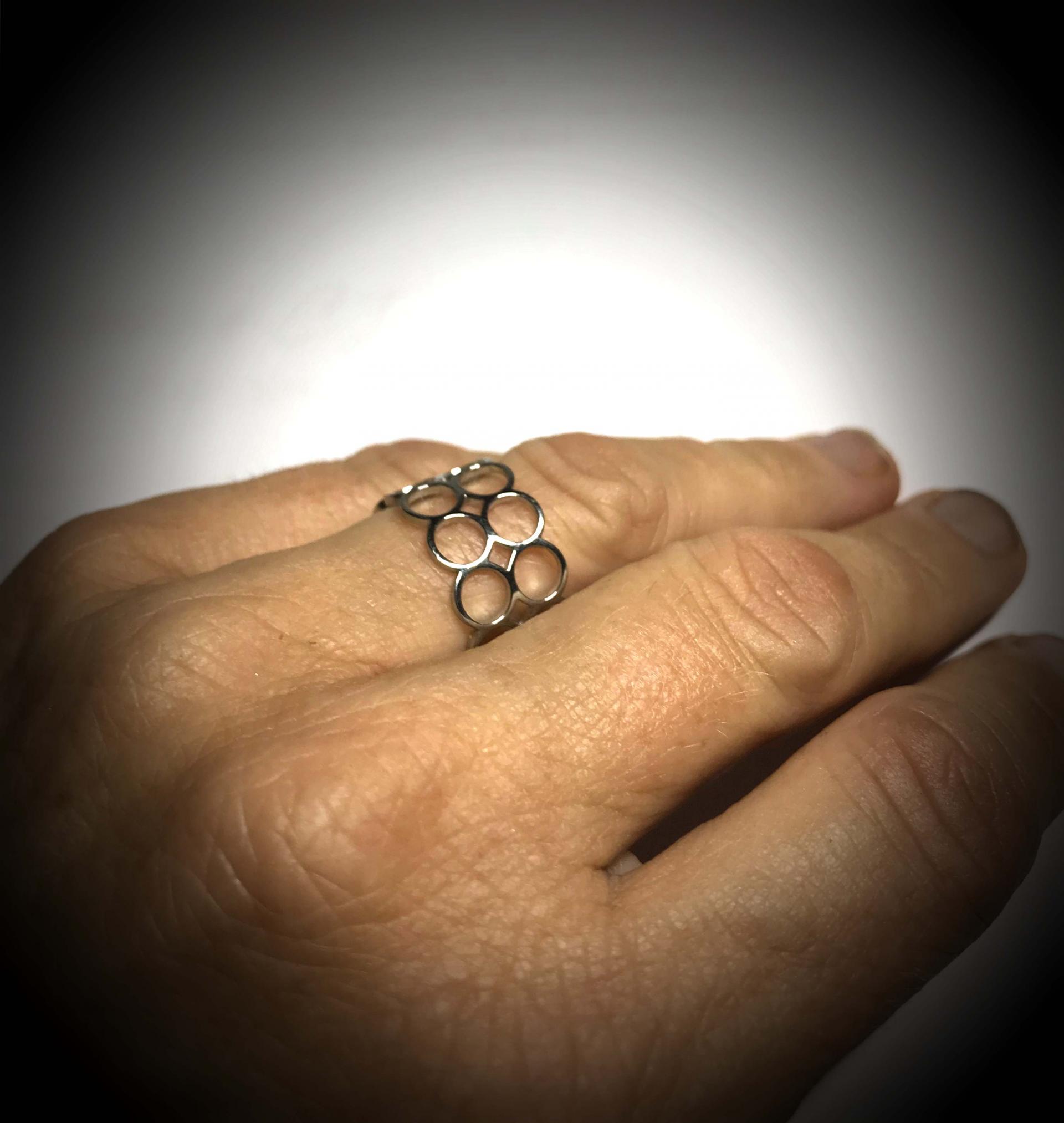 Circles Adjustable Ring In Stainless Steel