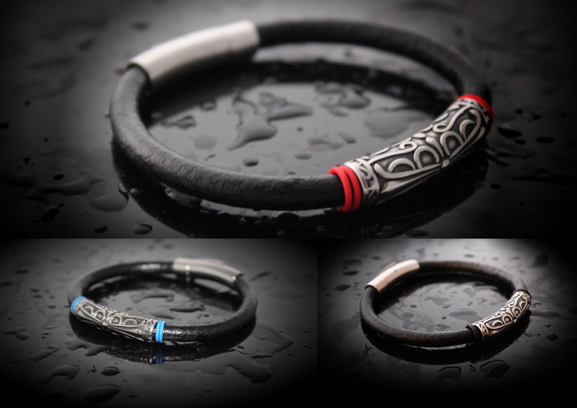 Cross Totem Leather & Steel Bracelet - Customisable!