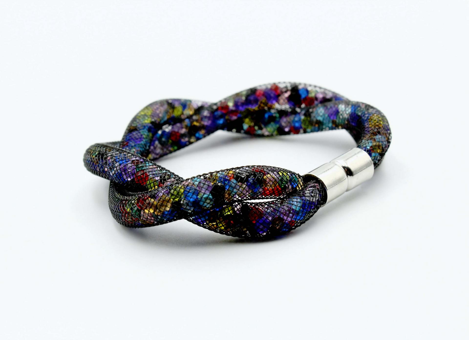 Crystal Mesh Colourful Twist Bracelet