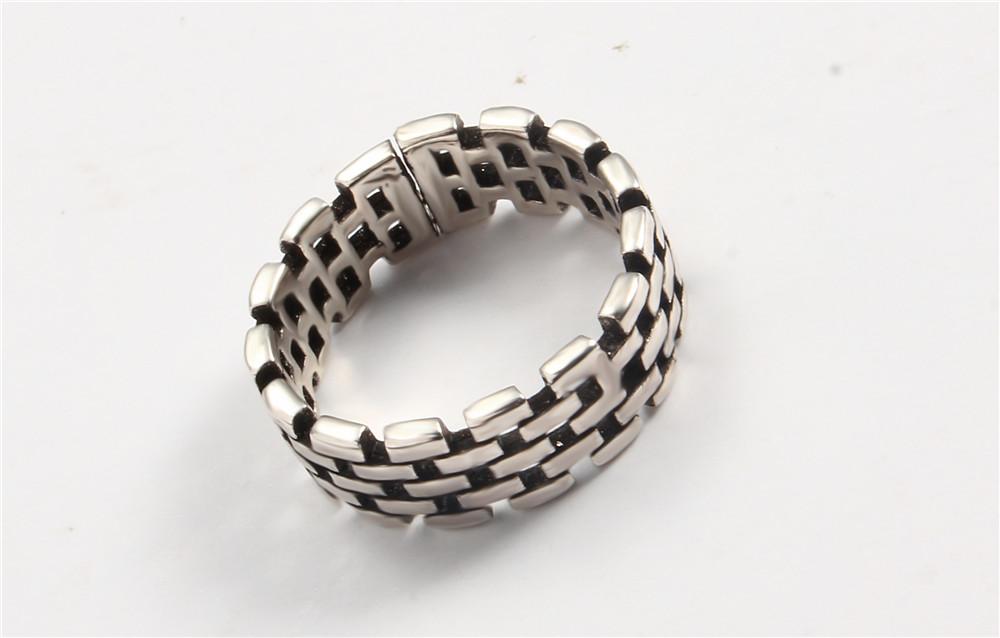 Adjustable Ring - Geometric Wall Design - Stainless Steel