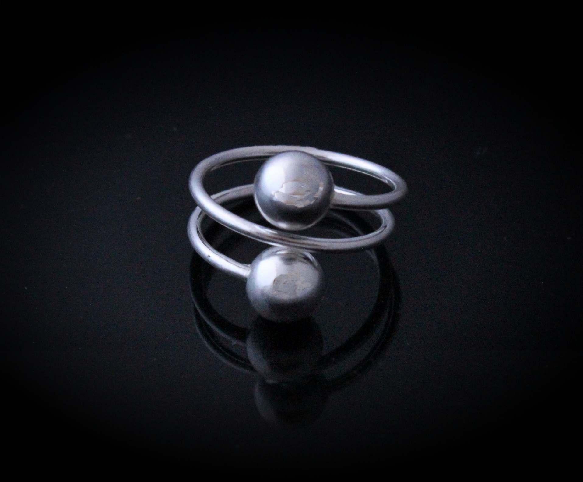 Adjustable Ring - Open Ball Design- Stainless Steel