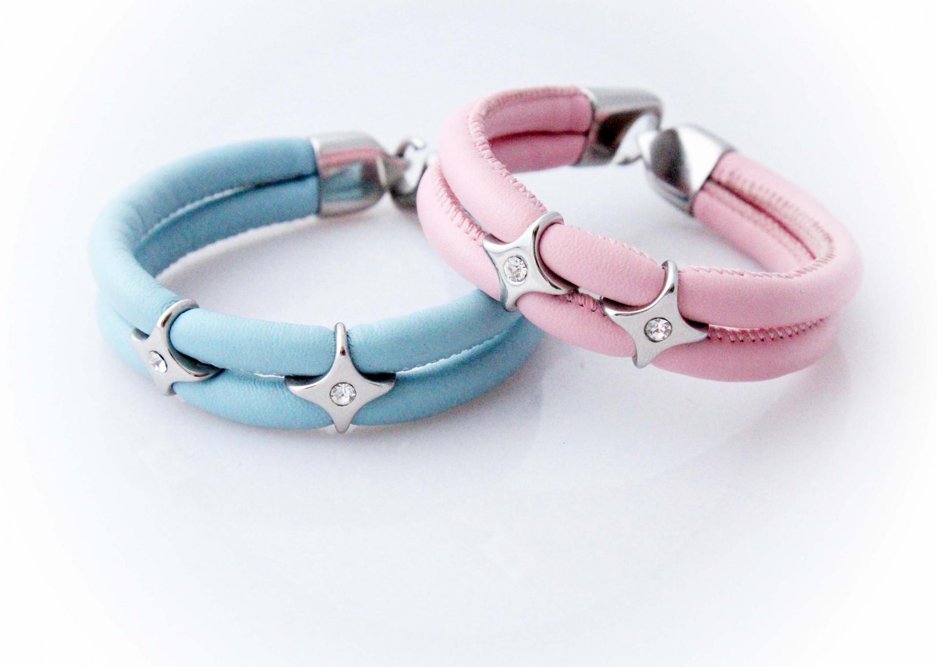 Double Layer Star Bracelet - Stunning Ultra Soft Sheepskin Leather - Customisabl